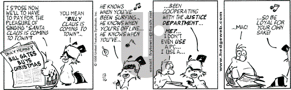 Over the Hedge on Wednesday December 16, 1998 Comic Strip