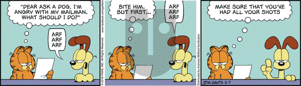 Garfield on Wednesday February 7, 2018 Comic Strip