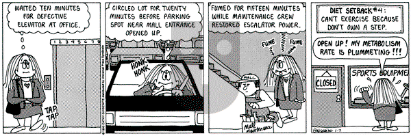 Cathy Classics on Thursday January 7, 1993 Comic Strip