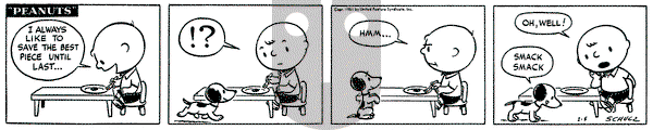 Peanuts on Monday February 5, 1951 Comic Strip