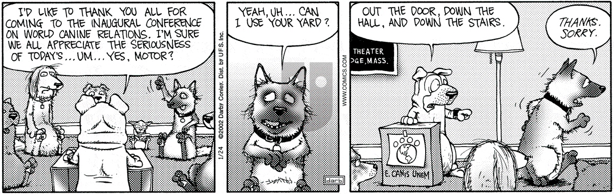 Get Fuzzy - Thursday January 24, 2002 Comic Strip