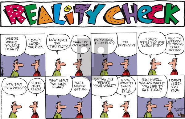 Reality Check on Sunday December 6, 2015 Comic Strip