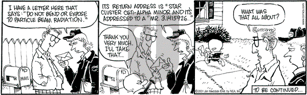 Monty on Monday December 10, 2001 Comic Strip