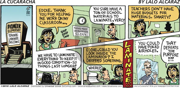 La Cucaracha on Sunday December 5, 2010 Comic Strip