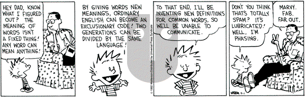 Calvin and Hobbes on Tuesday September 1, 1992 Comic Strip