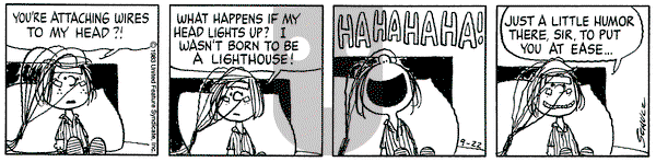 Peanuts on Thursday September 22, 1983 Comic Strip
