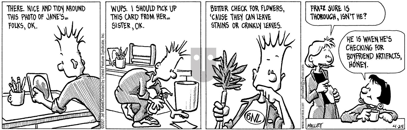 Frazz - Wednesday April 25, 2001 Comic Strip
