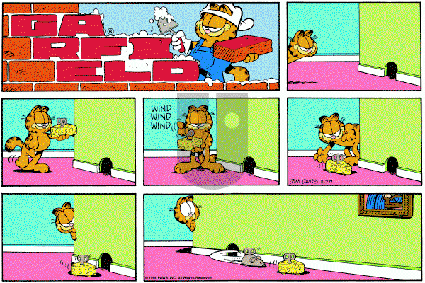 Garfield on Sunday November 20, 1994 Comic Strip