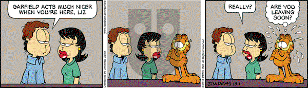 Garfield on Saturday October 11, 2014 Comic Strip