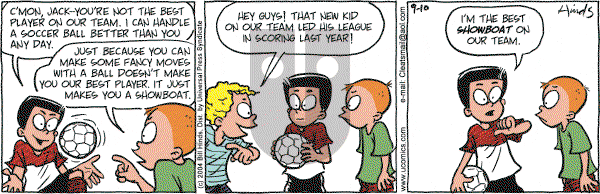 Cleats - Friday September 10, 2004 Comic Strip