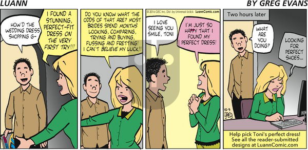 Luann on Sunday October 9, 2016 Comic Strip