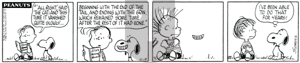 Peanuts on Tuesday April 18, 1967 Comic Strip