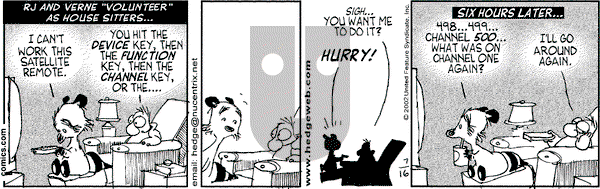 Over the Hedge on Tuesday July 16, 2002 Comic Strip