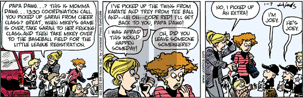 Cleats - Monday January 7, 2002 Comic Strip