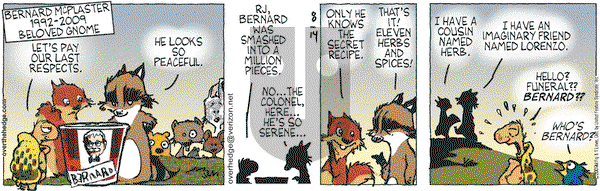 Over the Hedge on Friday August 14, 2009 Comic Strip