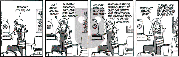 Doonesbury on Saturday July 5, 1980 Comic Strip