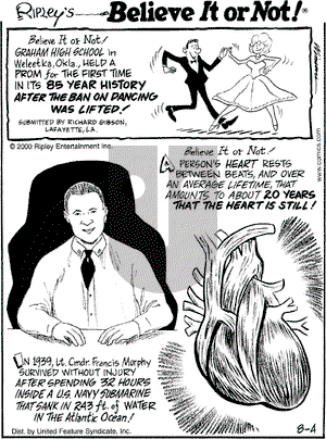 Ripley's Believe It or Not on Friday August 4, 2000 Comic Strip