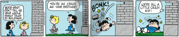 Peanuts - Wednesday September 20, 2000 Comic Strip