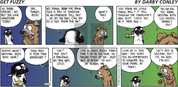 Get Fuzzy on Sunday April 23, 2006 Comic Strip