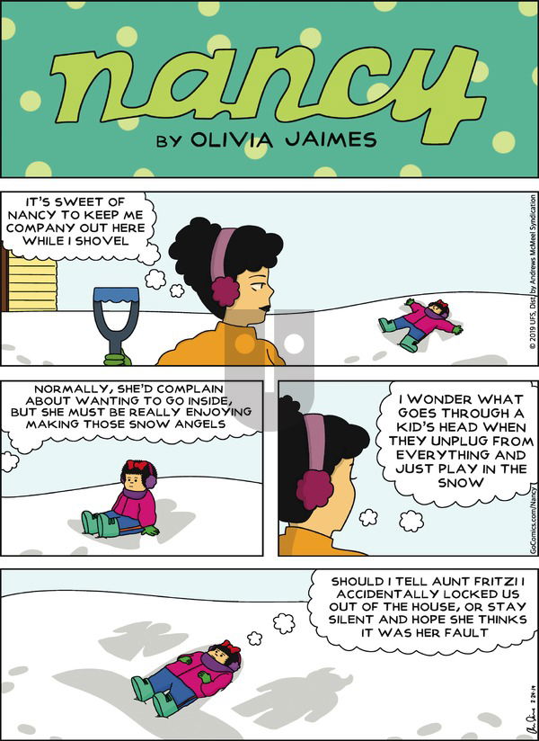 Nancy on Sunday February 24, 2019 Comic Strip