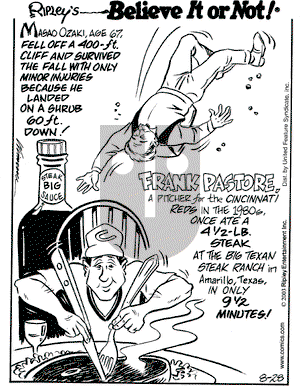 Ripley's Believe It or Not on Thursday August 28, 2003 Comic Strip