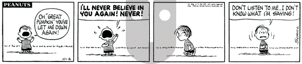 Peanuts on Saturday November 2, 1963 Comic Strip