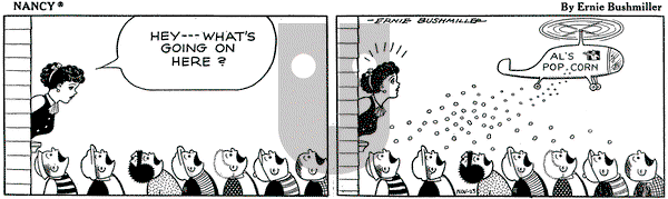 Nancy on Wednesday November 23, 1955 Comic Strip