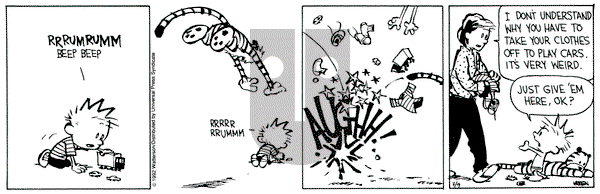 Calvin and Hobbes on Monday March 9, 1992 Comic Strip