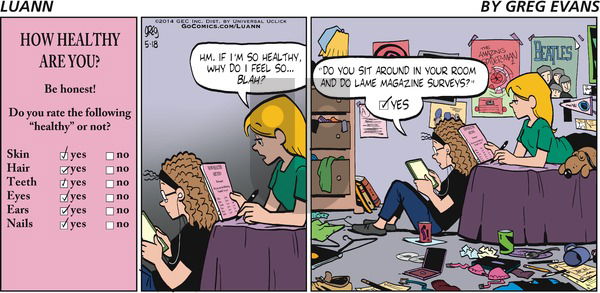 Luann - Sunday May 18, 2014 Comic Strip