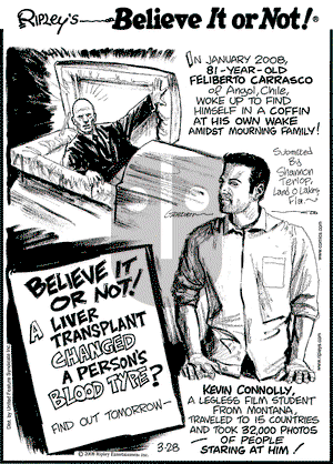 Ripley's Believe It or Not on Friday March 28, 2008 Comic Strip