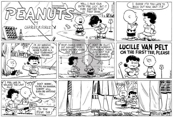 Peanuts on Sunday May 16, 1954 Comic Strip