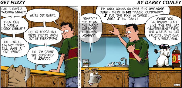 Get Fuzzy - Sunday October 1, 2000 Comic Strip
