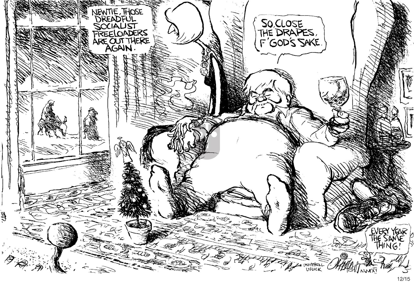 Pat Oliphant - Thursday December 15, 2011 Comic Strip