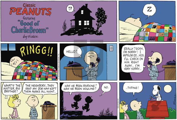 Peanuts on Sunday September 24, 2000 Comic Strip