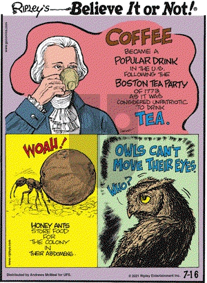 Ripley's Believe It or Not on Friday July 16, 2021 Comic Strip