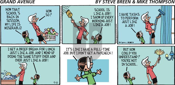 Grand Avenue on Sunday September 8, 2013 Comic Strip