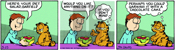 Garfield on Tuesday March 25, 1986 Comic Strip