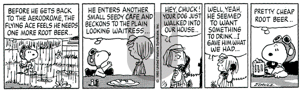 Peanuts on Saturday February 5, 1994 Comic Strip