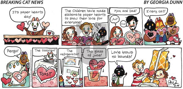 Breaking Cat News on Sunday February 14, 2021 Comic Strip