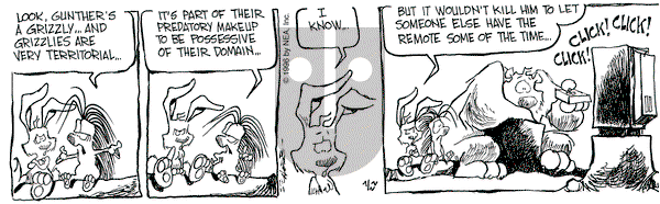 The Grizzwells on Monday July 22, 1996 Comic Strip
