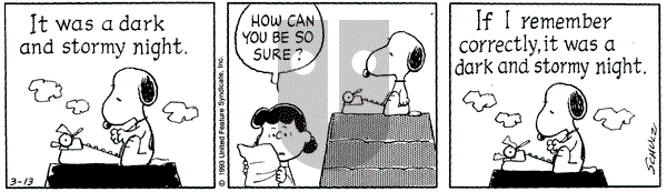 Peanuts on Sunday April 25, 1993 Comic Strip