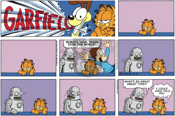 Garfield on Sunday October 5, 2003 Comic Strip