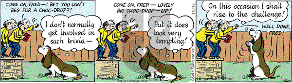 Fred Basset - Saturday November 15, 2014 Comic Strip