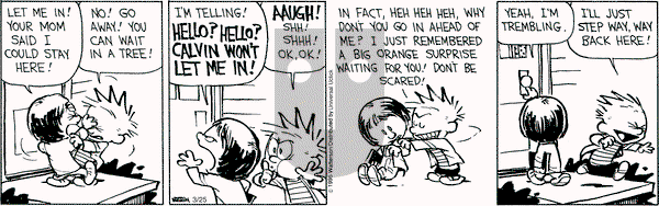 Calvin and Hobbes on Wednesday March 25, 2015 Comic Strip