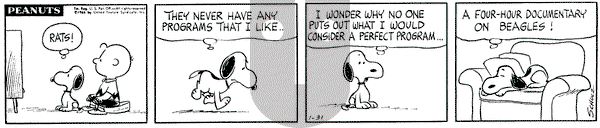 Peanuts on Monday January 31, 1966 Comic Strip