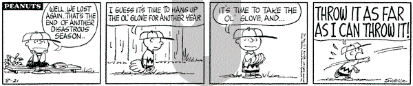 Peanuts on Friday August 21, 1964 Comic Strip