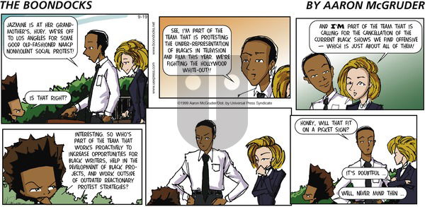 The Boondocks on Sunday September 19, 1999 Comic Strip