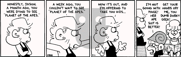 FoxTrot on Thursday August 2, 2001 Comic Strip