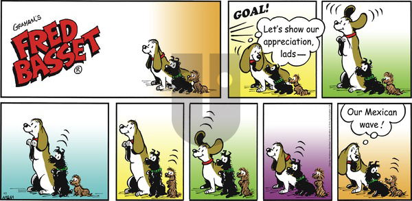 Fred Basset on Sunday April 2, 2017 Comic Strip