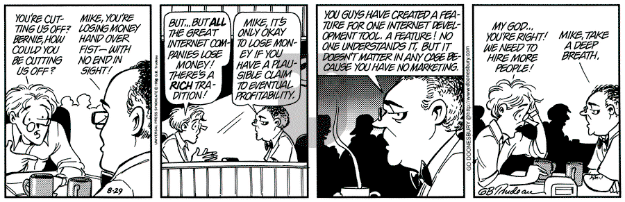 Doonesbury - Saturday August 29, 1998 Comic Strip